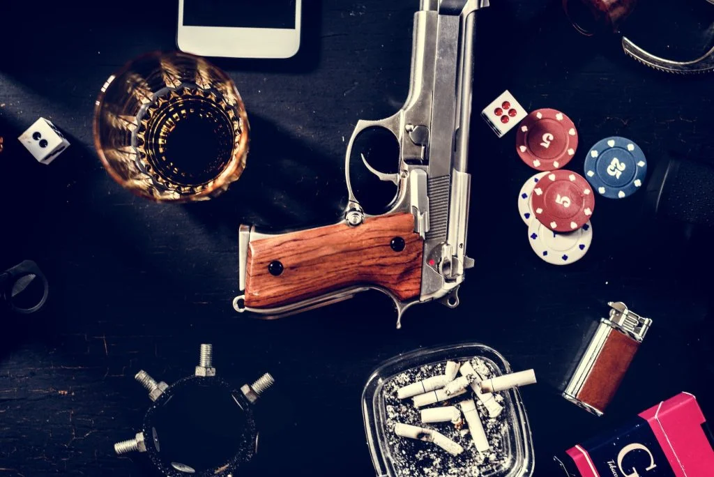 Diverse adults gambling shoot