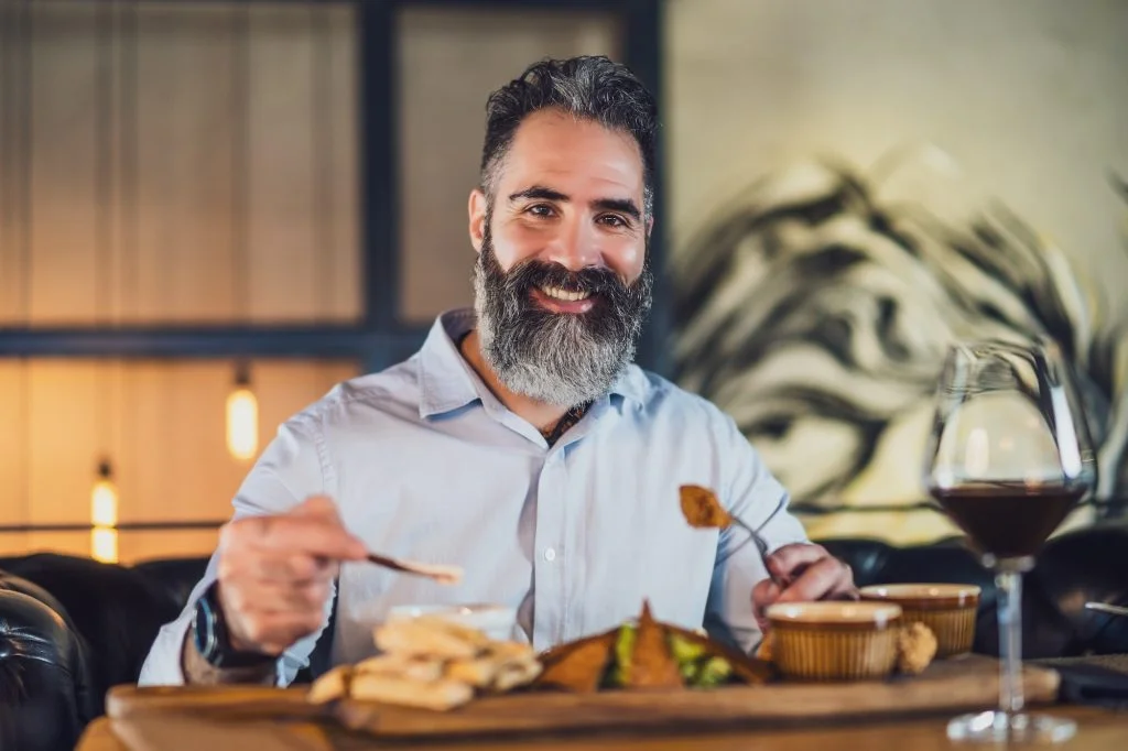 Man at restaurant