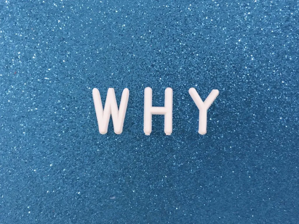 Why word on blue background