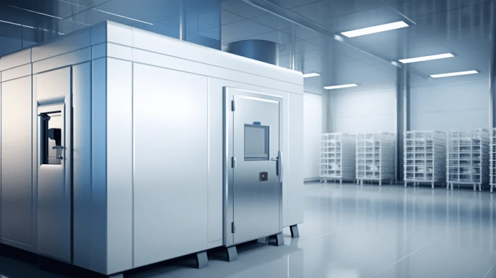 Unity Cooling Systems Inc. ninoback moderne walk in freezer in commercial kitchen. 8k e9e7aec7 71cf 4b33 8753 26304d042ef0