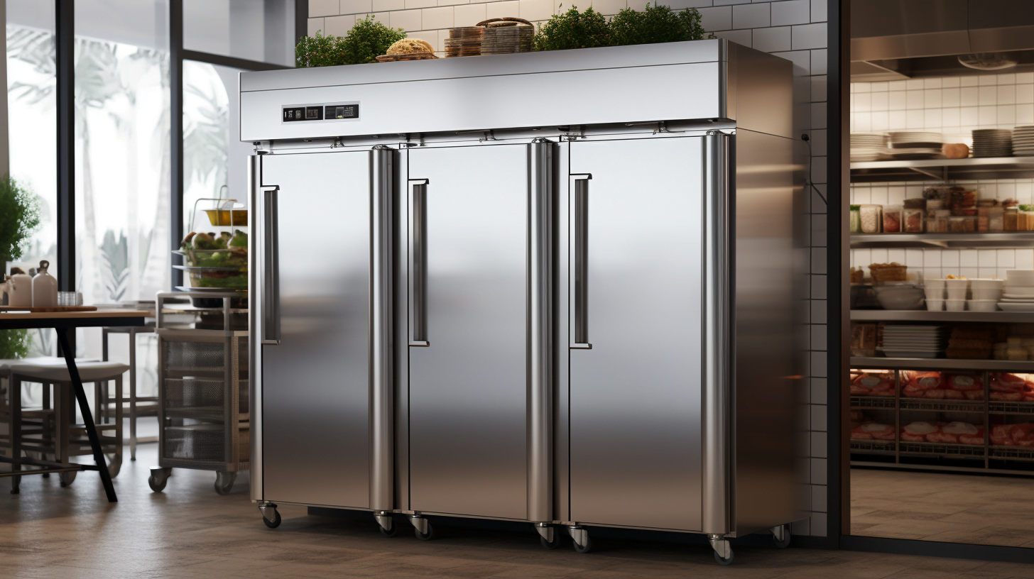 Three Door Commercial Fridge: Efficient Refrigerator& Cooler