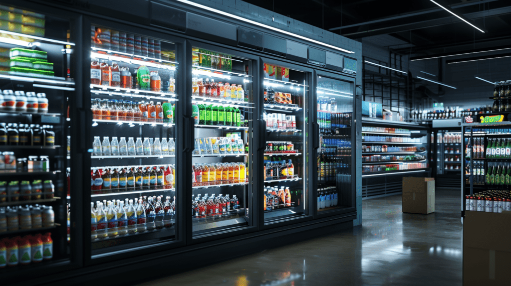 refrigerator commercial glass door