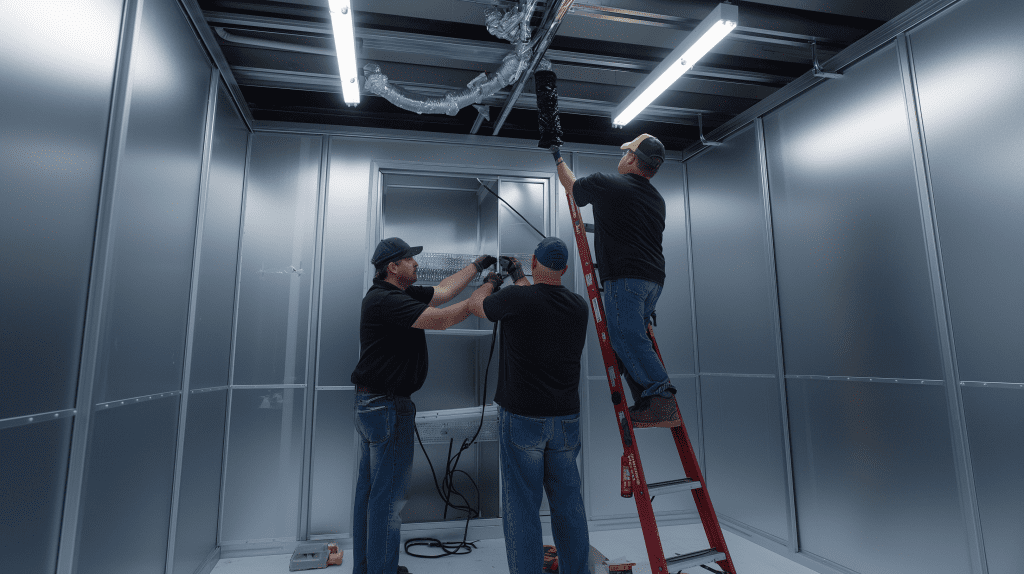 walk in cooler assembly 5