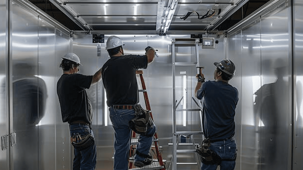 walk in cooler assembly 3